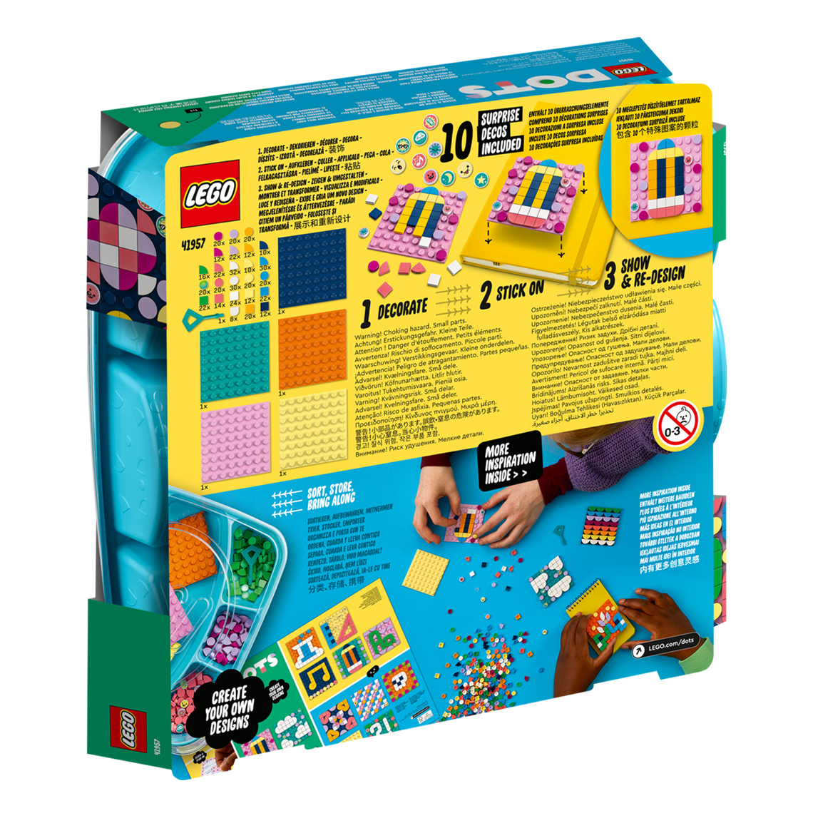 [飛米樂高積木磚賣店] LEGO 41957 DOTS-豆豆拼貼底板超值組(6/1開賣)