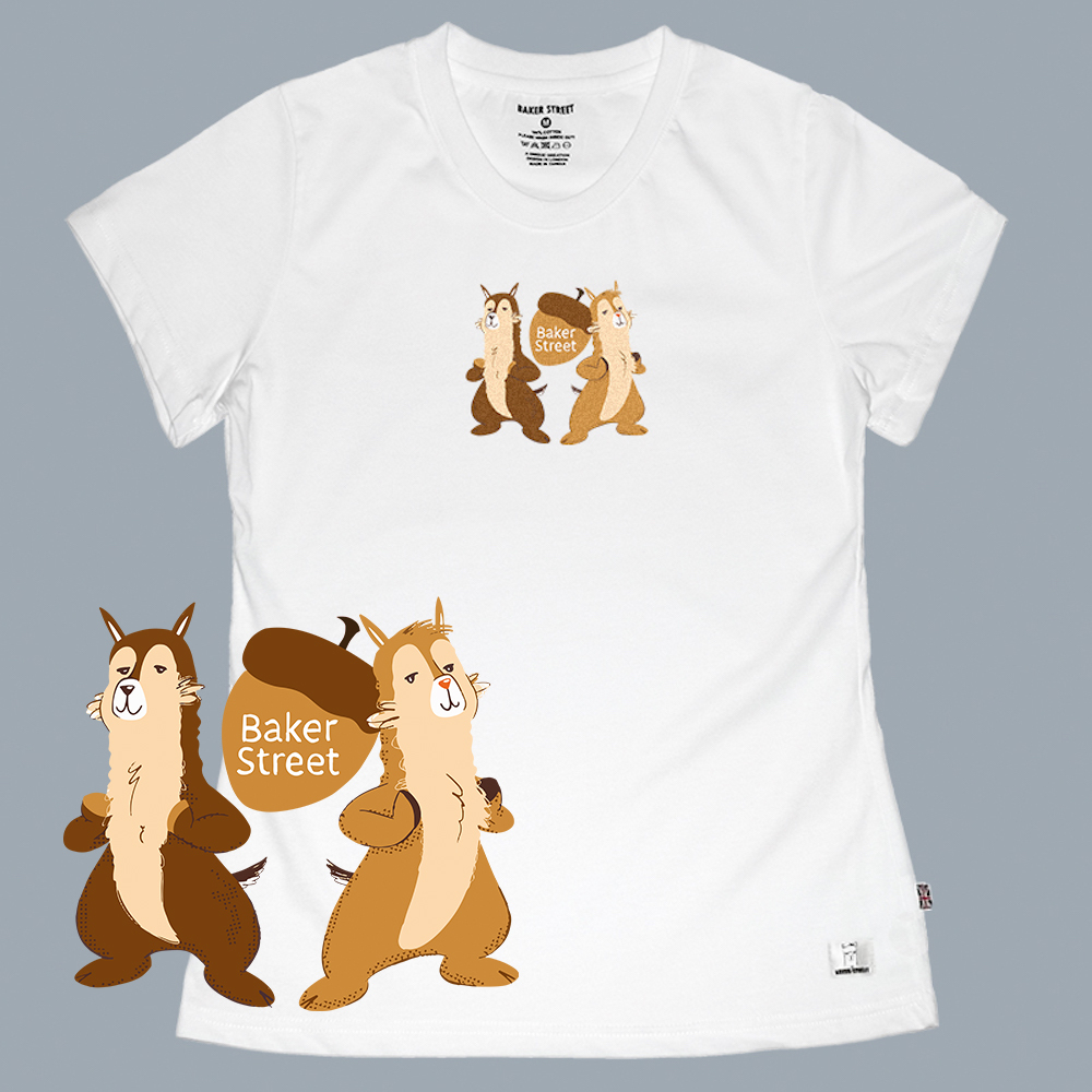 Chipmunpaca 花栗鼠駝 女版短T