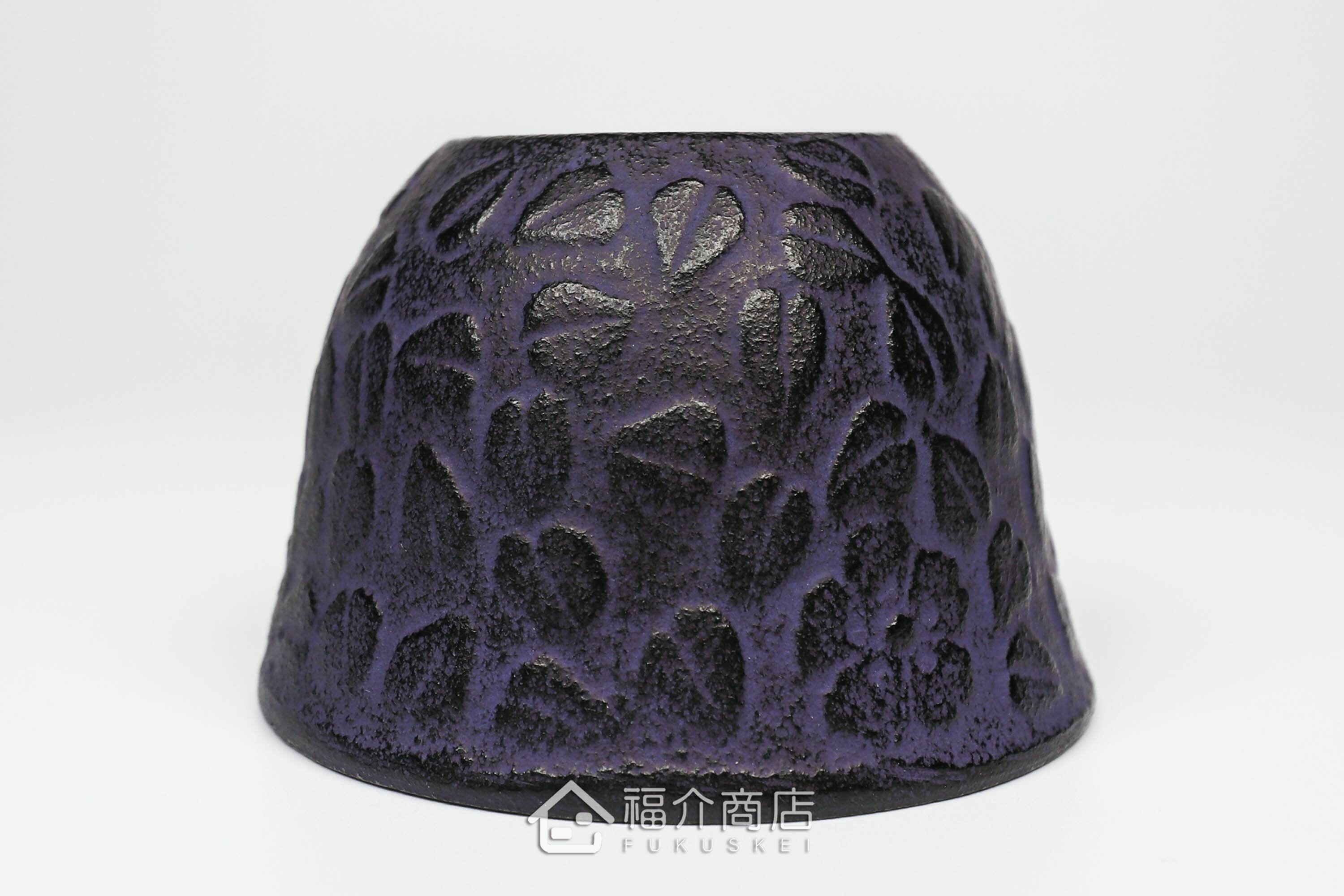 櫻花造型的紫色鑄鐵杯