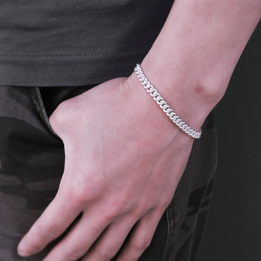 圓線繩索手鍊 經典版(5.3mm寬鍊) 925純銀刻字手鍊