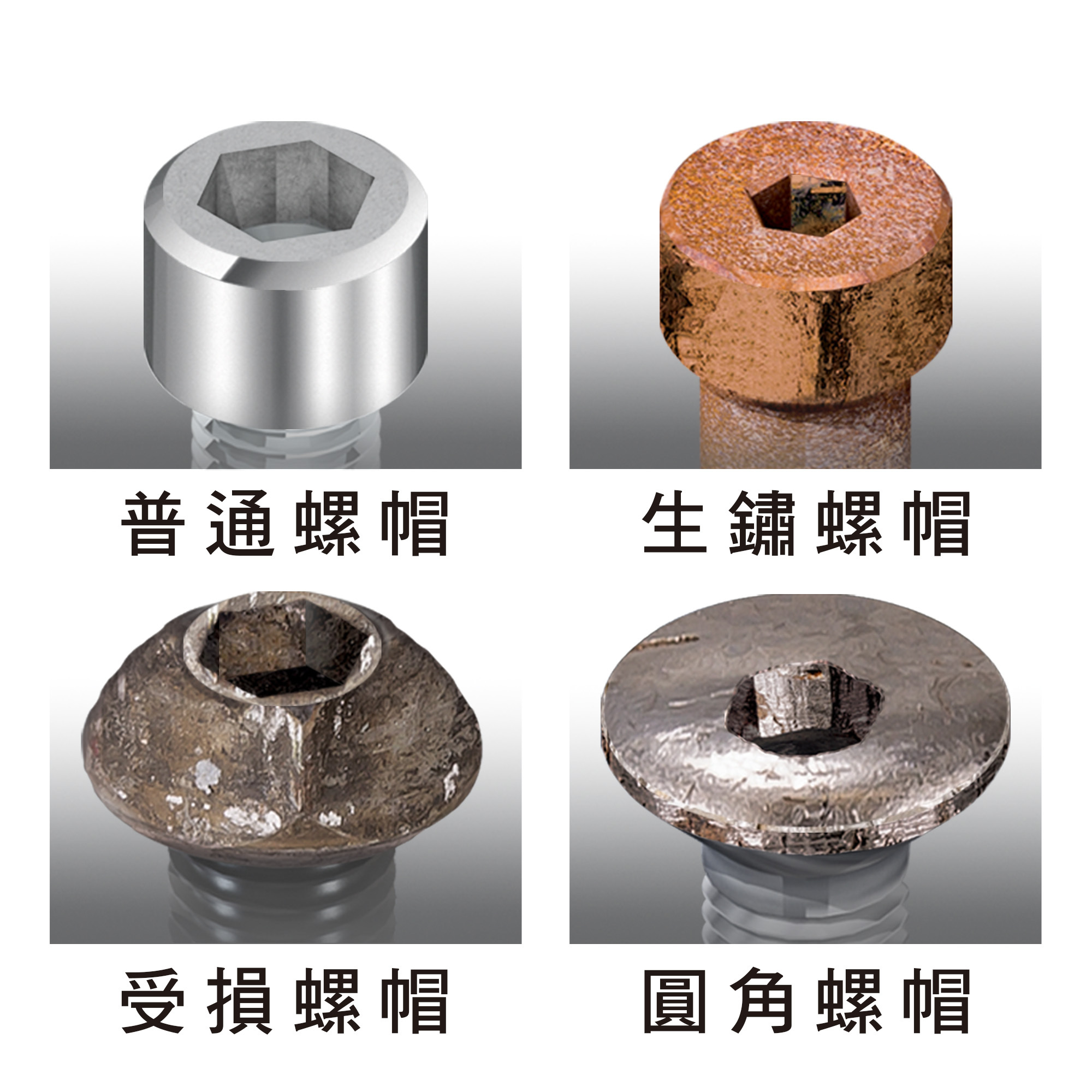 Powerbuilt 損壞滑牙螺絲拆除內六角板手組