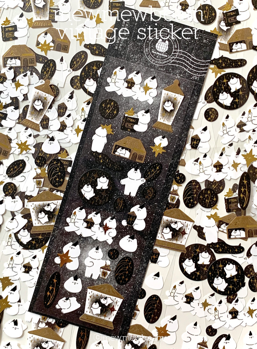 Mewmewbeam |黑帽貓 貼紙 (0229)