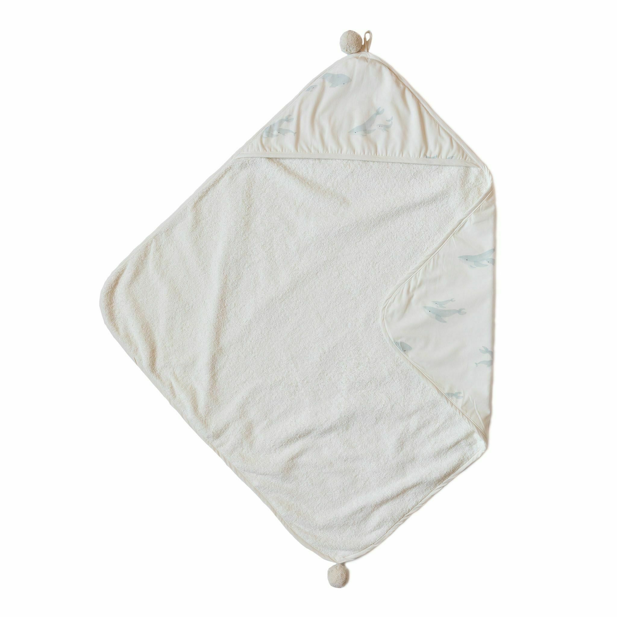Pehr-Follow Me寶寶連帽浴巾(Whale)
