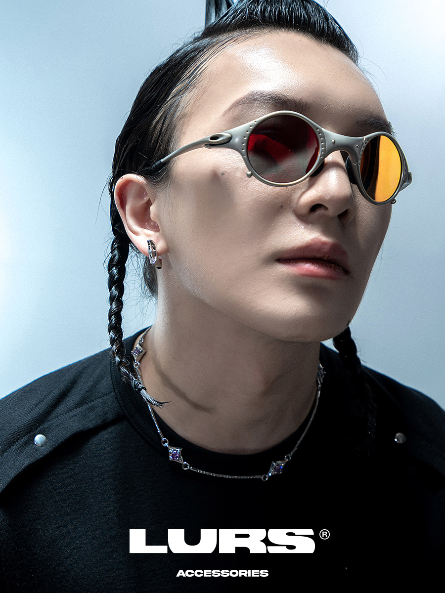 LURS 簡約 金屬感 星耀 齒輪 耳環