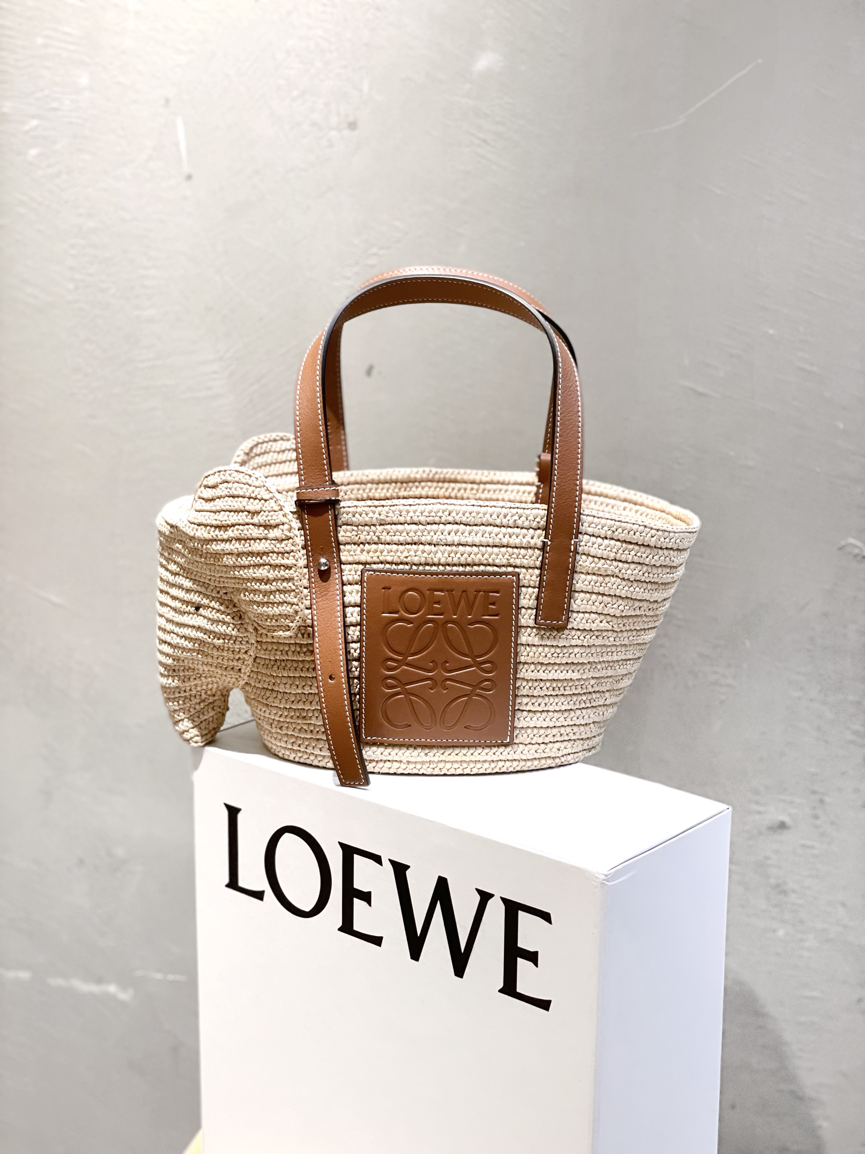 LOEWE Small Elephant Basket Bag