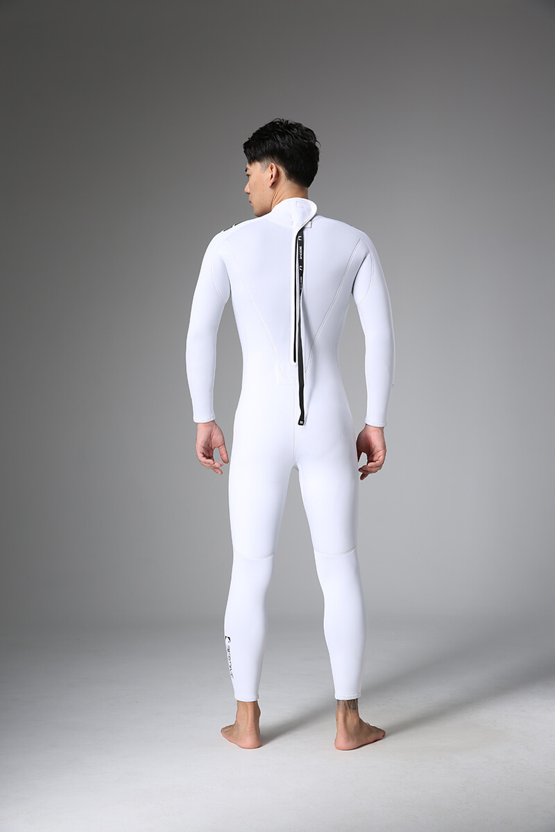 ▲預購 Bestdive 男款 聖托里尼系列 超彈布面水肺連身防寒衣 全白 2026