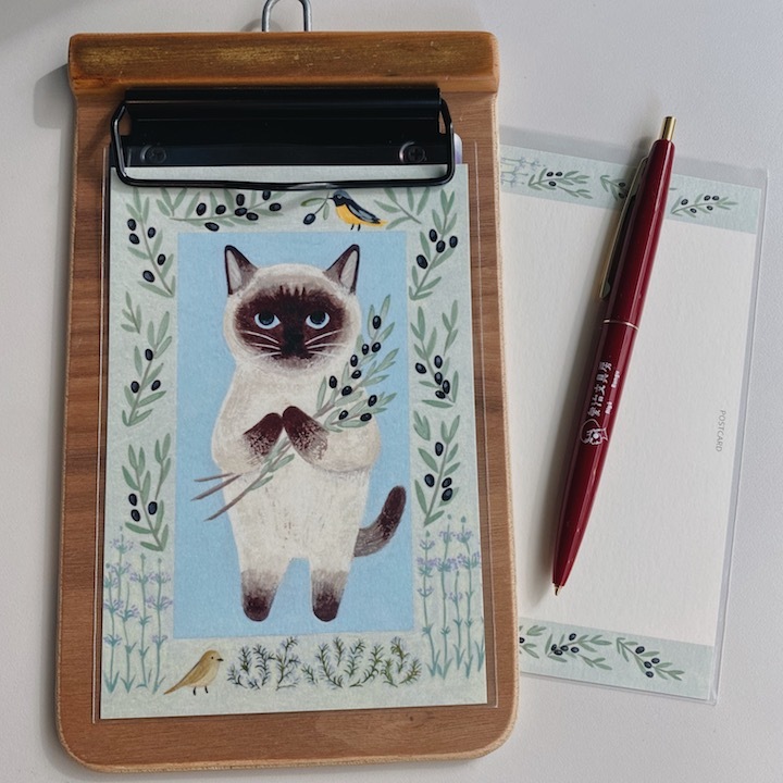 暹羅 貓咪繪本明信片｜日本 4legs