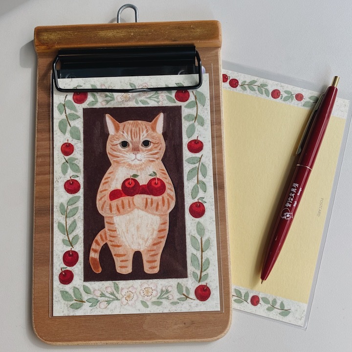 橘虎斑 貓咪繪本明信片｜日本 4legs