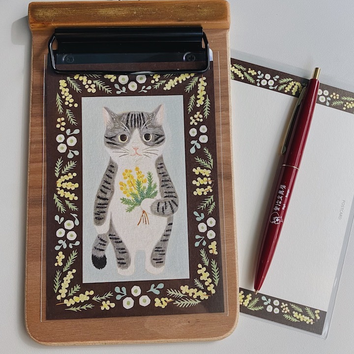 銀虎斑 貓咪繪本明信片｜日本 4legs