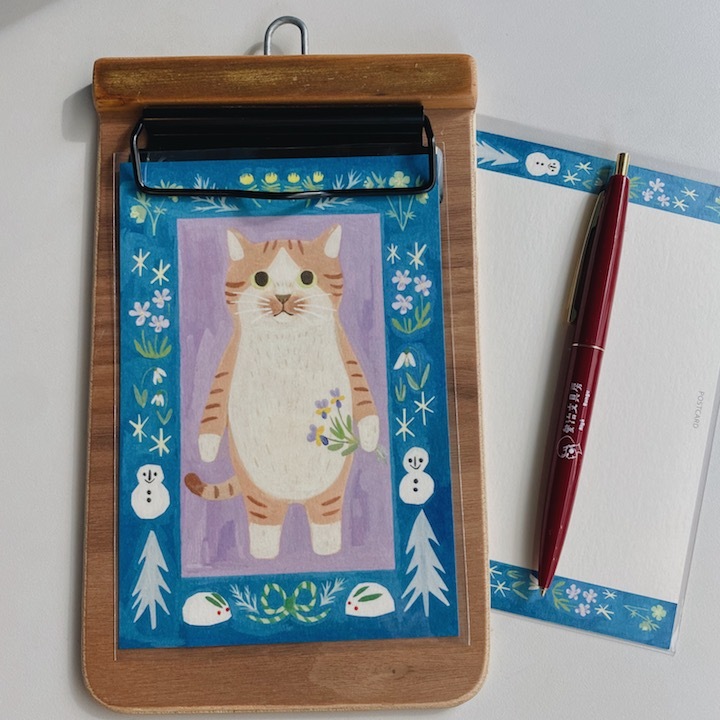 橘貓 貓咪繪本明信片｜日本 4legs