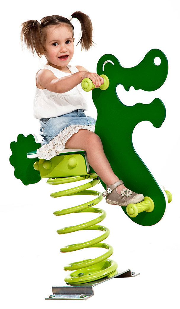 SPRING TOYS IN HDPE WITH SPRING TYPE ‘LARGE - crocodile