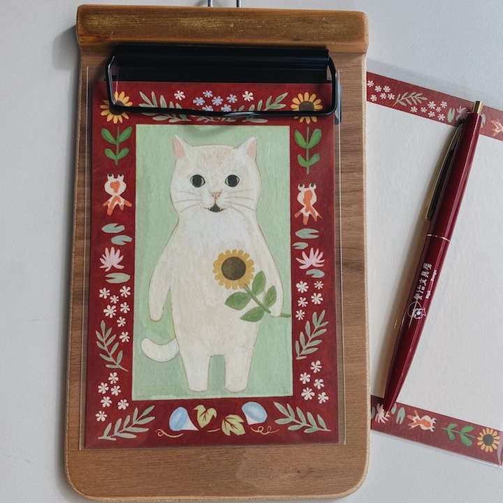 白貓 貓咪繪本明信片｜日本 4legs