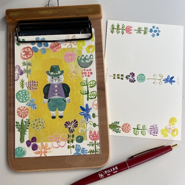 紳士貓 插畫明信片｜日本 4legs