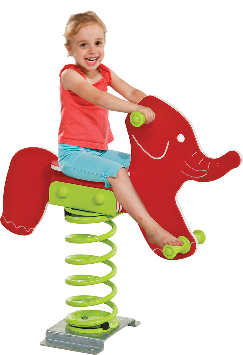 SPRING TOYS IN HDPE WITH SPRING TYPE ‘SMALL’ - elephant