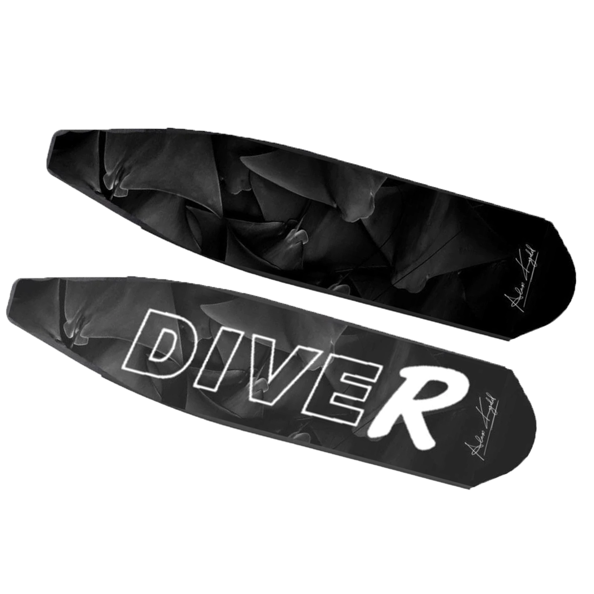 ▲DiveR 全碳纖維長蛙板-鬼蝠魅影