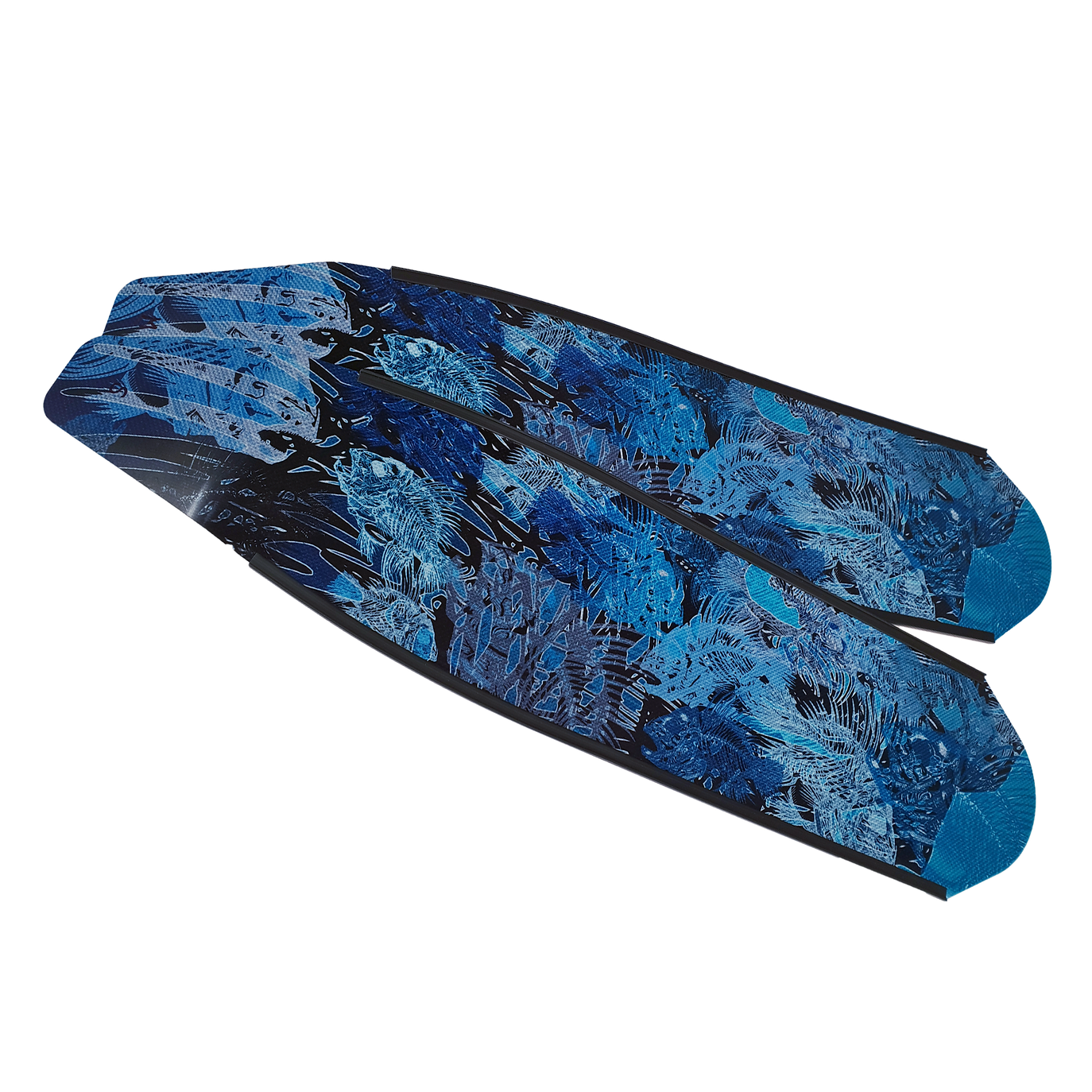 ▲DiveR 全碳纖維長蛙板-藍骨風暴