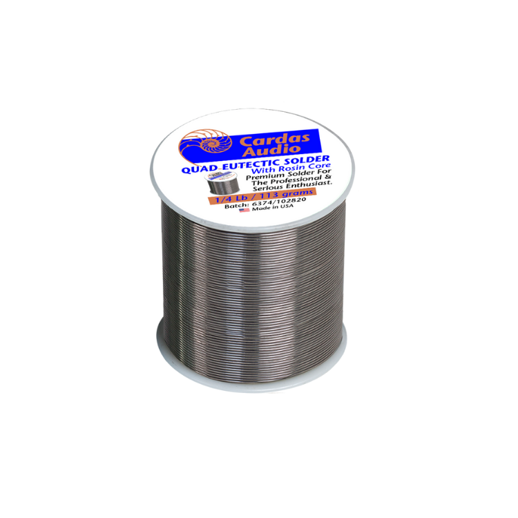 Cardas Audio Quad Eutectic Silver Solder Wire Roll 1/4lb 110gm Rosin Flux