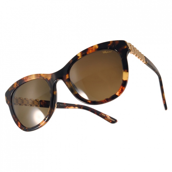 【CHOPARD】SCH166G 01AY 貴氣時尚貓眼方框太陽眼鏡