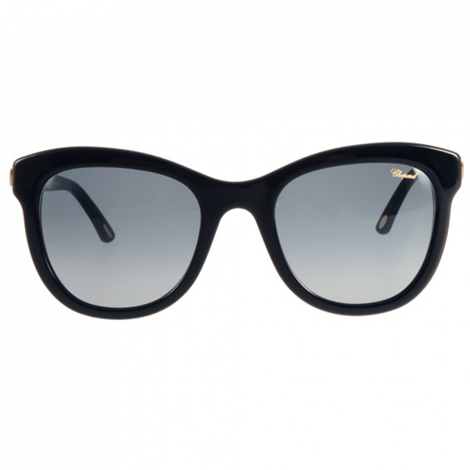 【CHOPARD】SCH166G 0BLK 貴氣時尚貓眼方框太陽眼鏡