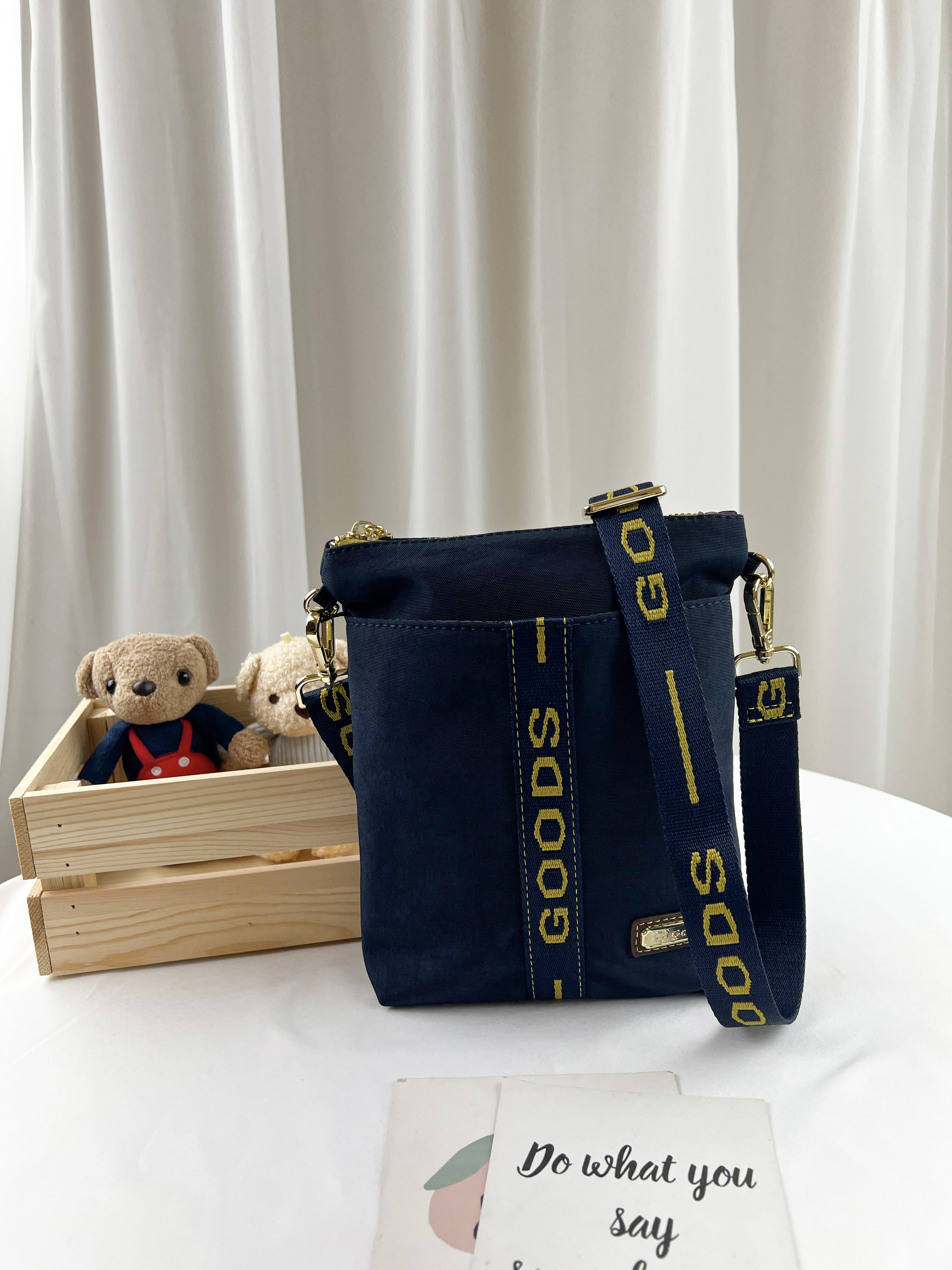 GOODS 織帶黃藍 單層手機側背包 #2231