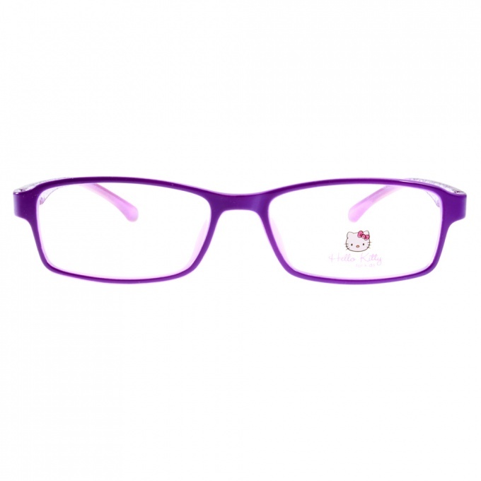 【HELLO KITTY】HEGG010 C08 繽紛豹紋方框學眼鏡 法國代理 獨家引進