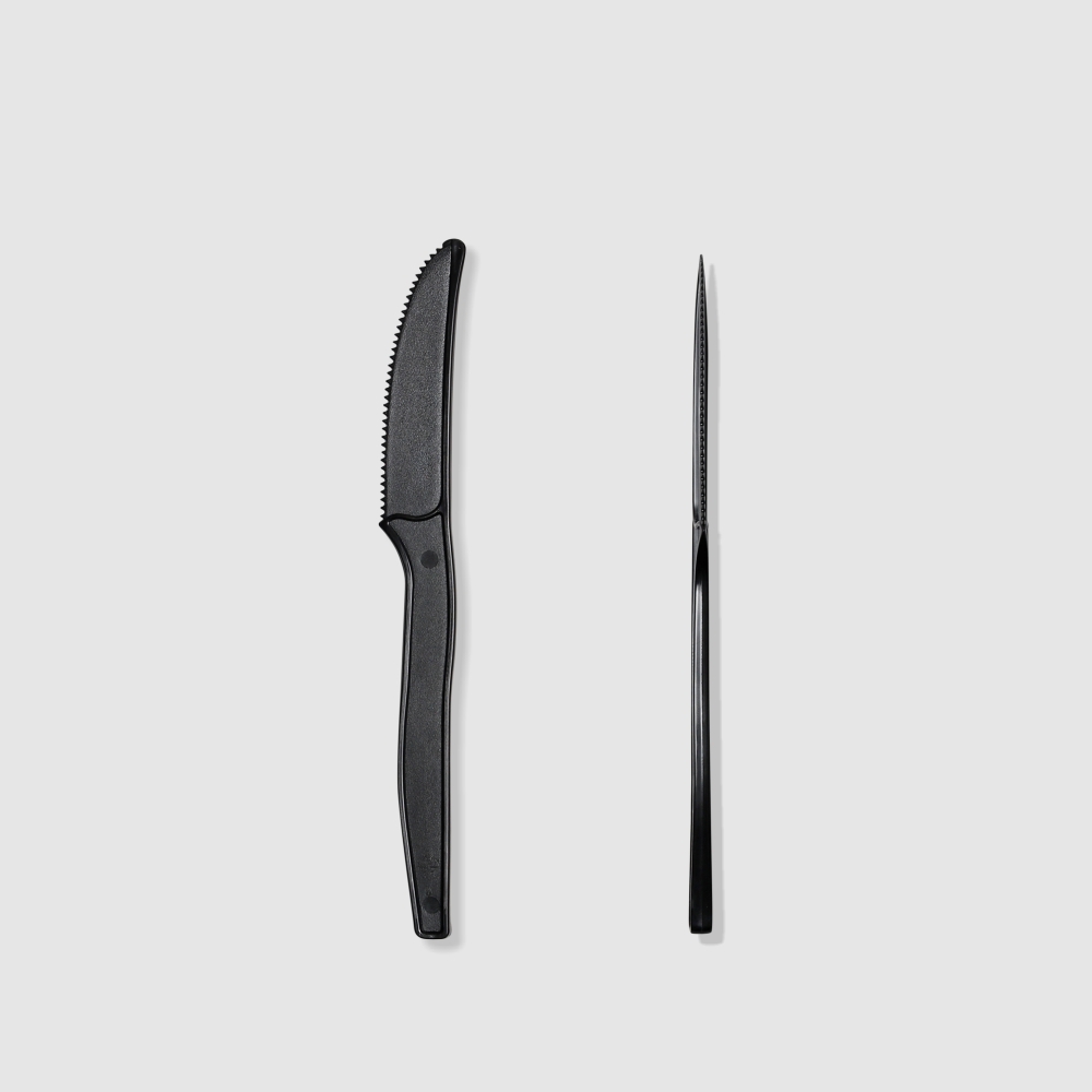 PP霧面餐刀 黑色