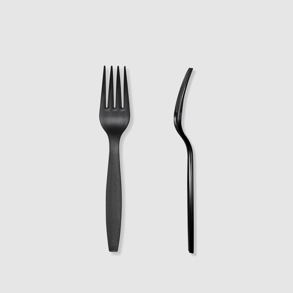 PP霧面餐叉 黑色
