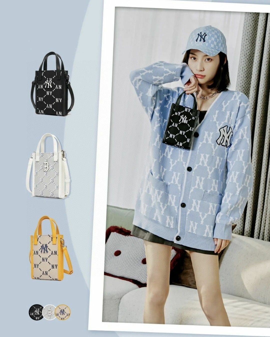 ✴️✴️❗️💢🇰🇷韓版✨MLB輕便斜孭細袋/手機袋🥳-2202436