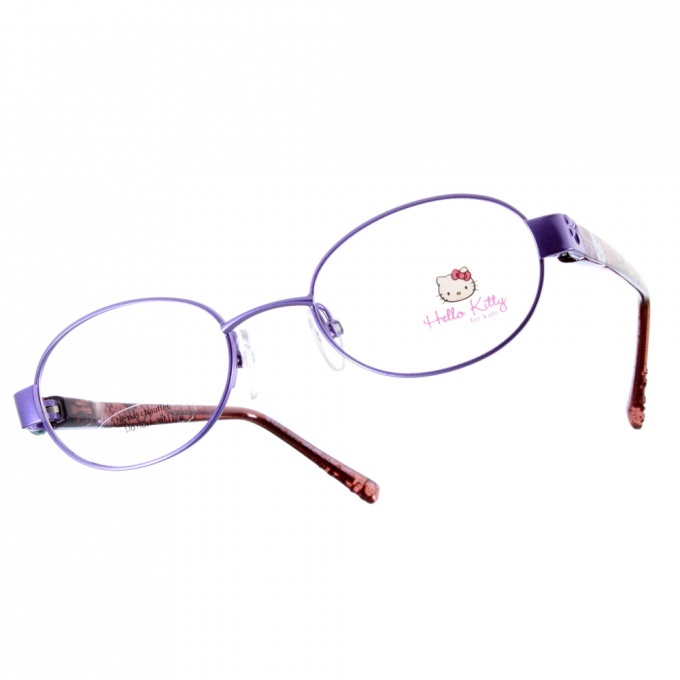 【HELLO KITTY】 HEMG008 C09 夢幻蝴蝶結系列 橢圓框光學眼鏡 #法國代理 獨家引進