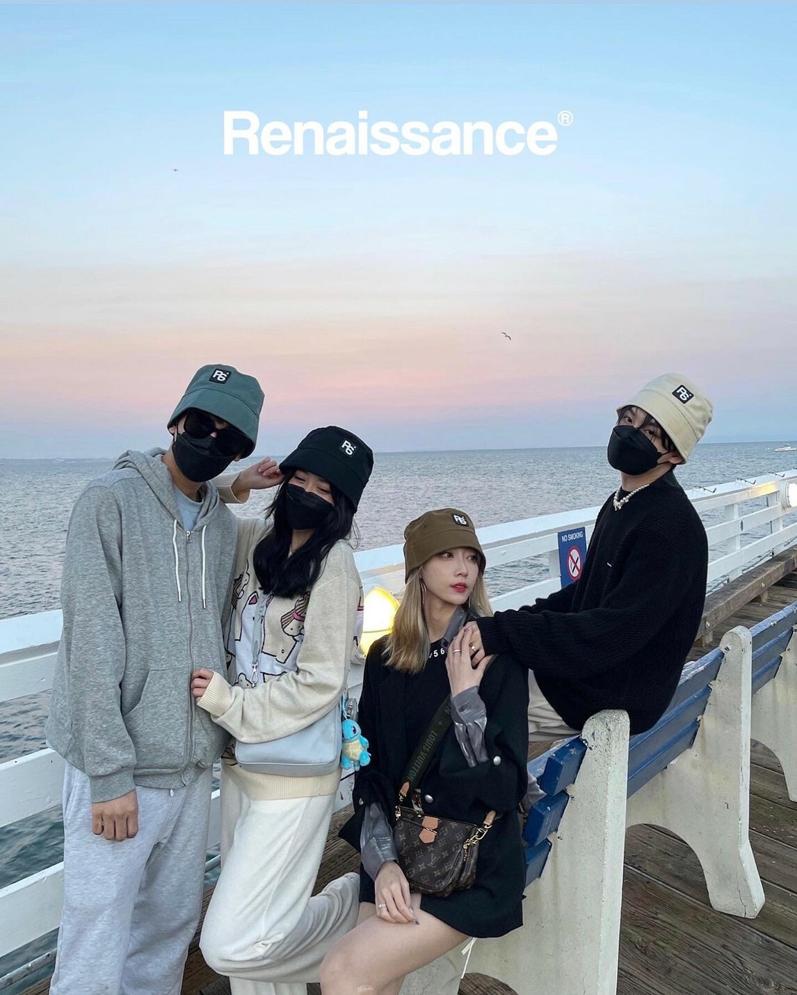 RENAISSANCE 新款 RS膠標 鐘型漁夫帽 拍照神器