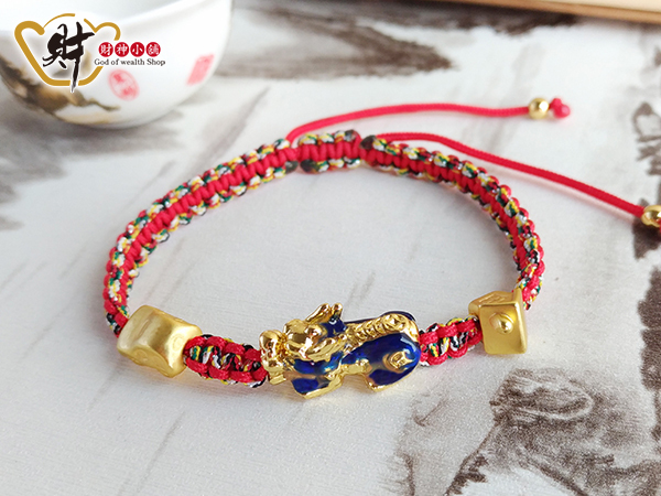 【財神小舖】有車又有房-貔貅五色線手鍊(變色款)(含開光)
