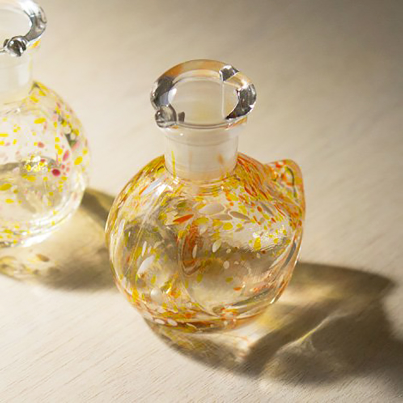 小鳥醬油瓶 橙色｜廣田硝子