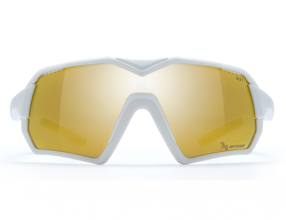 B411-2/V/冠軍金/消光白框白鏡腳