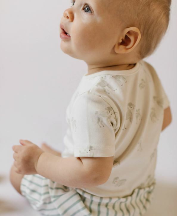 Pehr-Follow Me短袖包屁衣(Lamb)