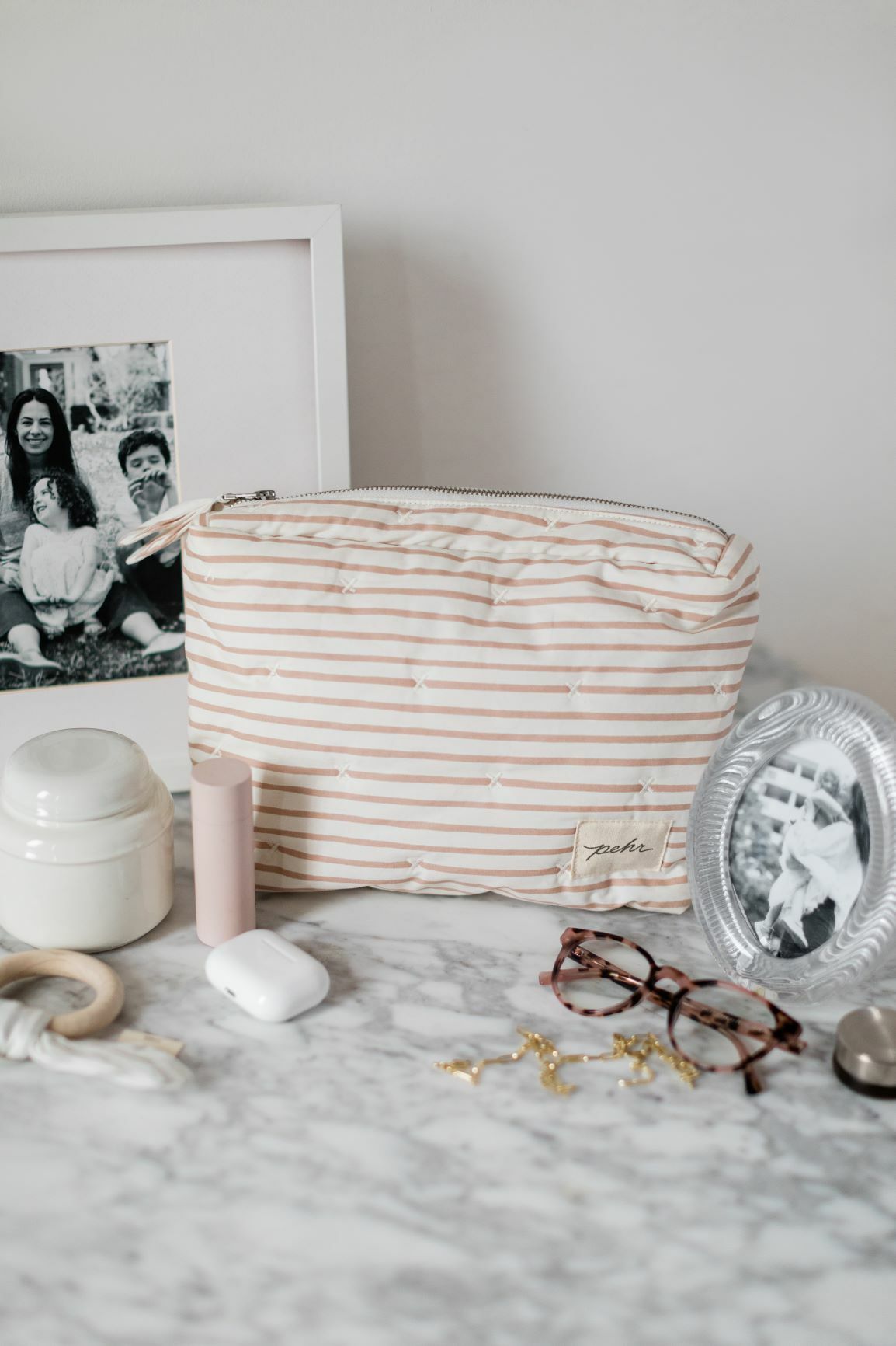 Pehr│On The Go Pouch多用途收納拉鍊袋．Rose Pink