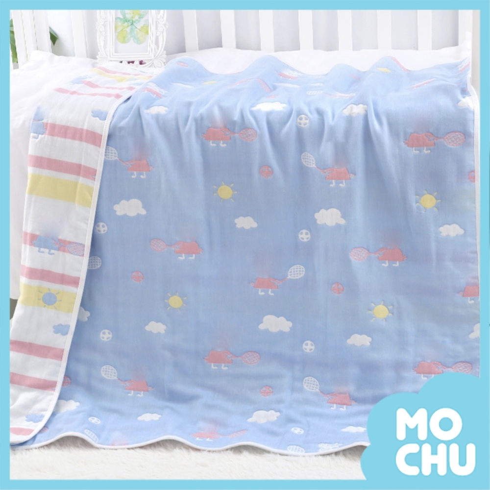 六層雙色紗布被(迷你豬)