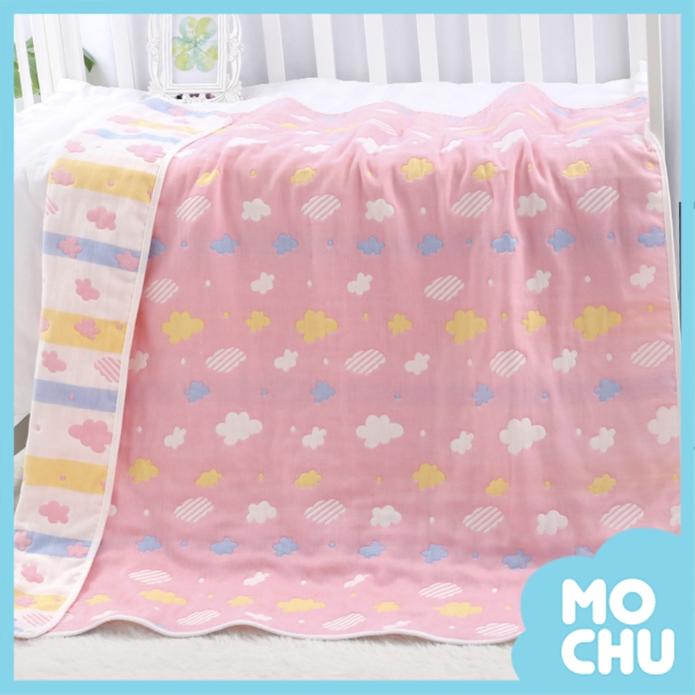 六層雙色紗布被(彩雲)