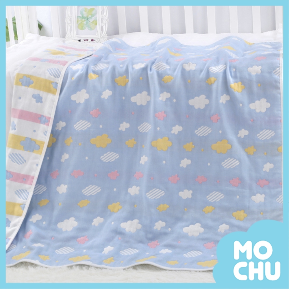 六層雙色紗布被(彩雲)