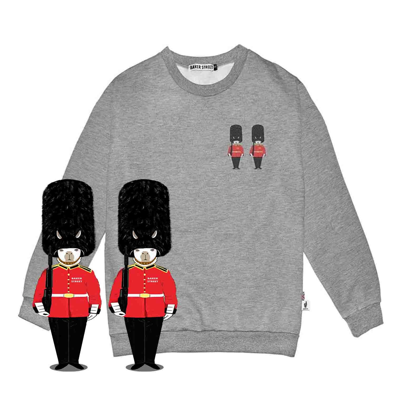 Little Stamp: Twin Alpaca Grenadier Guard 高磅數長袖圓T