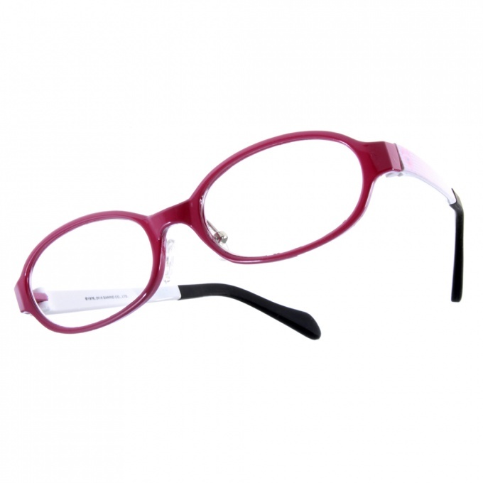 【HELLO KITTY】 HEGG004 C11 愛心小格紋 橢圓框光學眼鏡 #法國代理 獨家引進