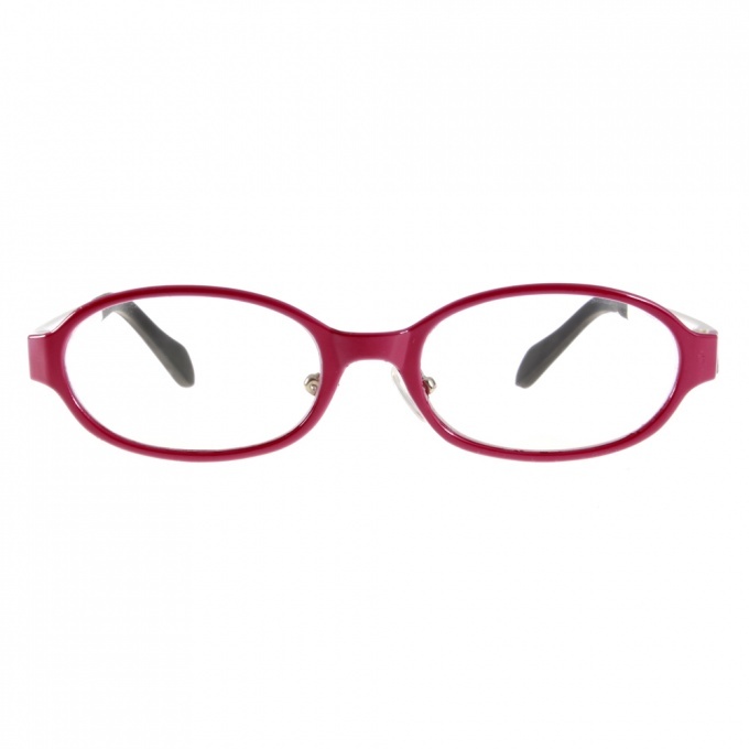 【HELLO KITTY】 HEGG004 C11 愛心小格紋 橢圓框光學眼鏡 #法國代理 獨家引進