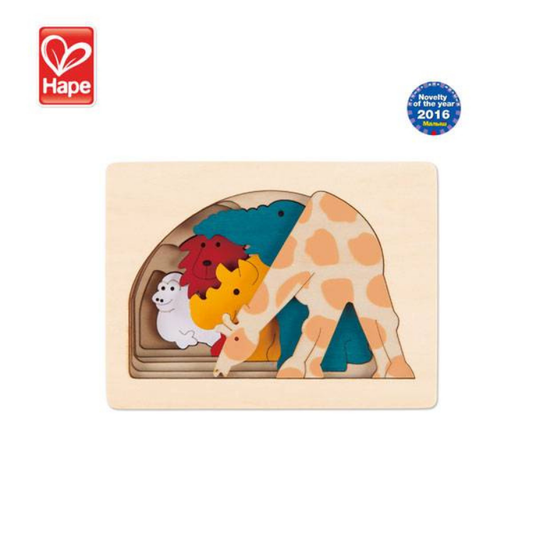 Hape Grassland Layer Wood Puzzle, E6516