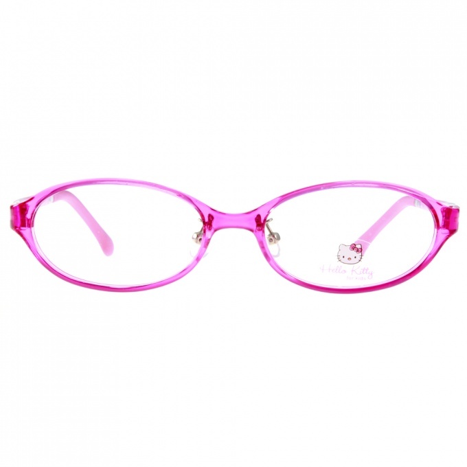 【HELLO KITTY】 HEGG007 C10 雙心點點系列 橢圓框光學眼鏡 #法國代理 獨家引進