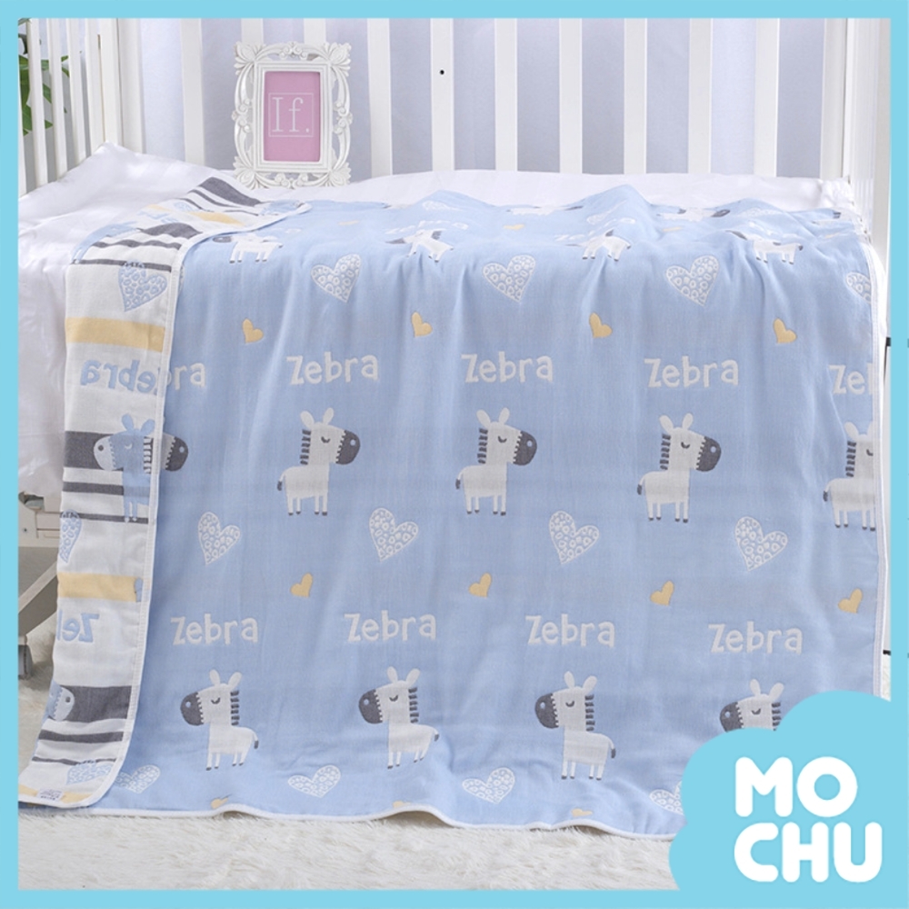 六層雙色紗布被(小馬)