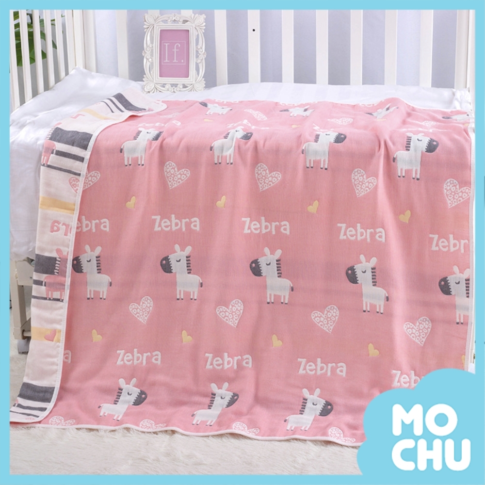 六層雙色紗布被(小馬)