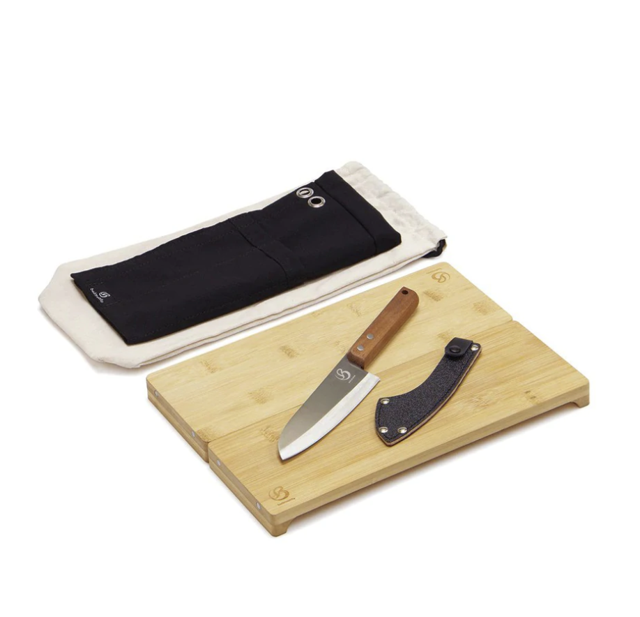 Belmont ORYOURIBAN Bamboo Cutting Board with Knife BM-420 戶外砧板刀組套裝