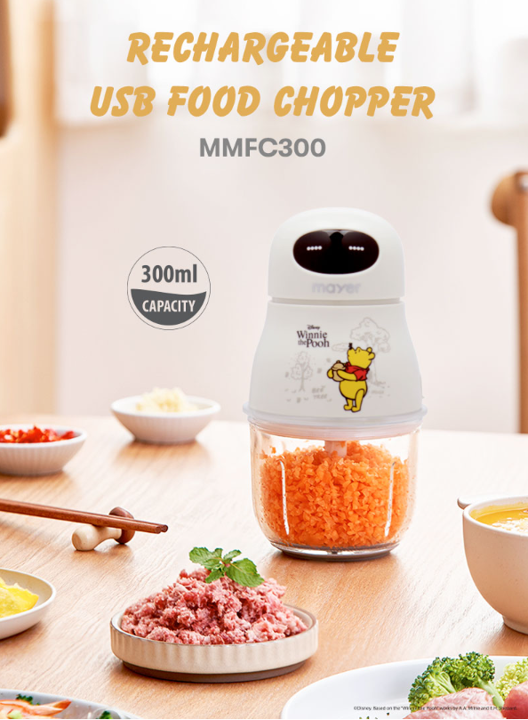 Disney x Mayer Rechargeable USB Food Chopper - Winnie the Pooh MMFC300