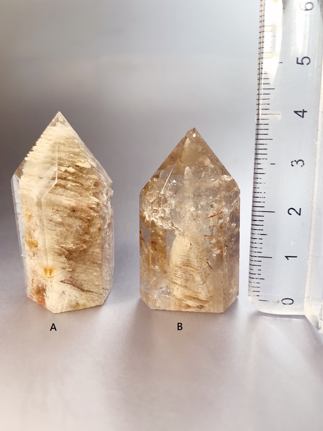 高品質高透體迷你小水晶柱丨超淨體白幽清除 淨化