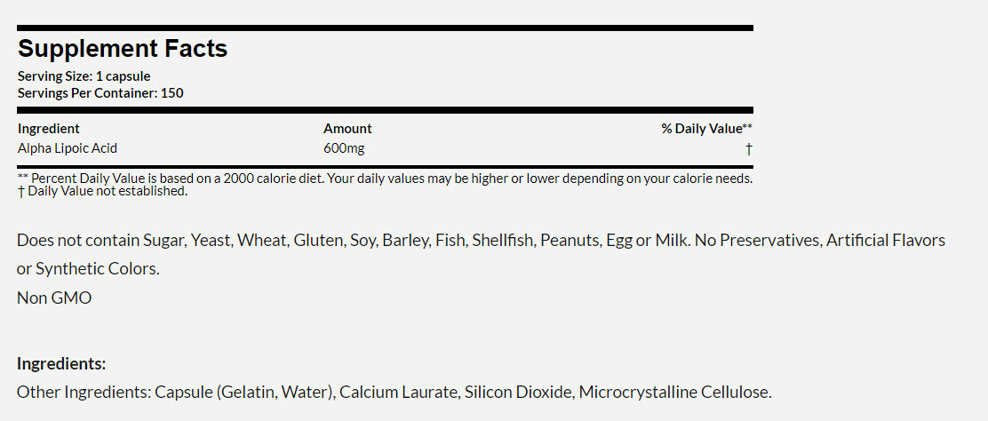 [現貨] 硫辛酸 600毫克 150粒 Healthy Origins Alpha Lipoic Acid