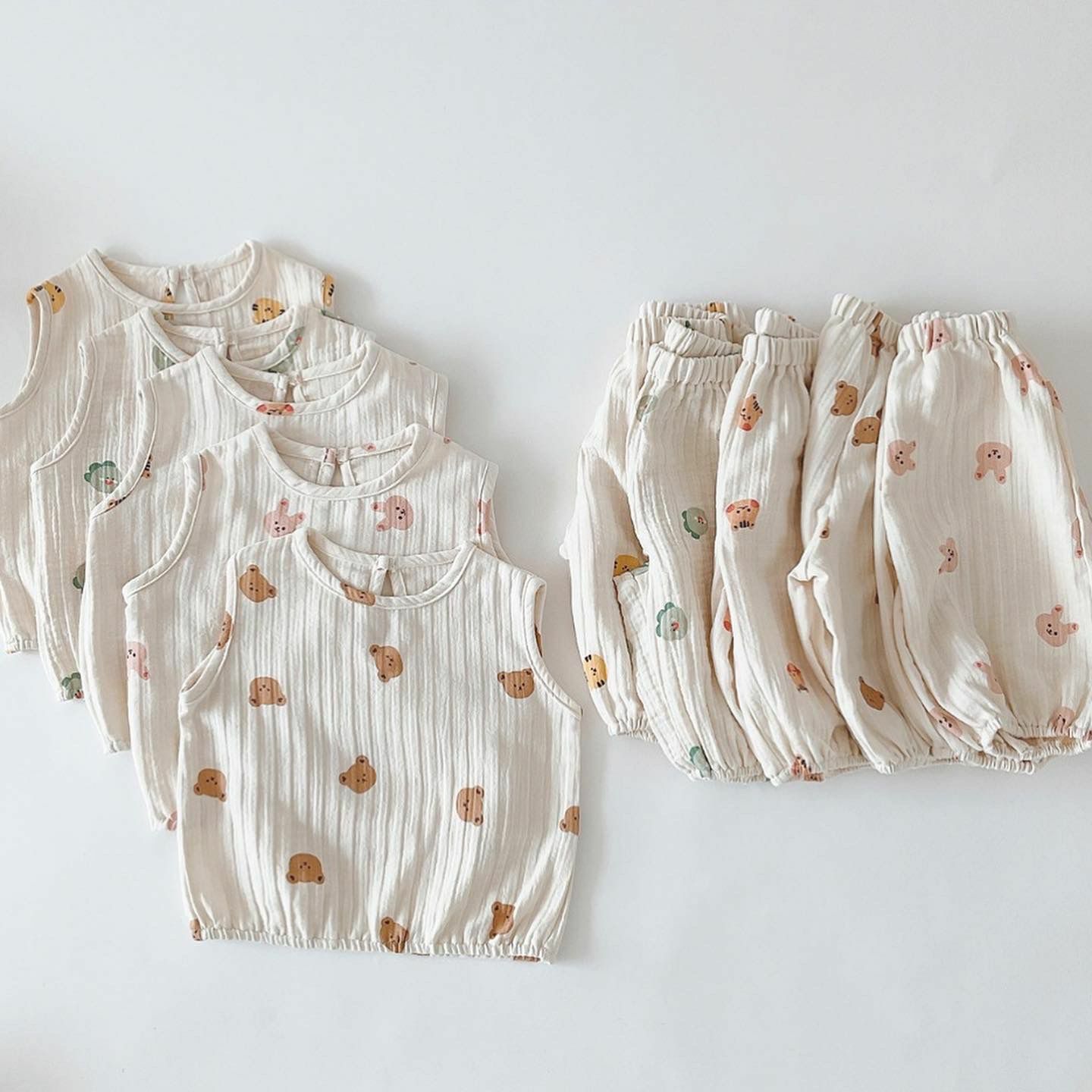 DOT TO DOT 圓圓臉棉紗背心加褲套裝